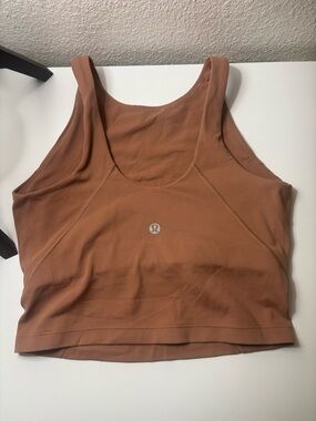 lululemon athletica Rust Brown Cropped Tank Top
